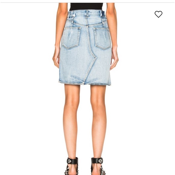 3.1 PHILLIP LIM Indigo Denim Asymmetric Zipper Miniskirt - Picture 2 of 6